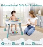 Premium 6-in-1 Baby Activity Center, Baby Jumper & Interactive Play Table with 360° Rotating Seat, Detachable Toys & Music, Montessori,6-36 Months - Image 9