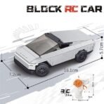 1:20 Scale Cyber Pickup Truck Building Block RC Car – 2.4GHz Rechargeable Remote Control DIY Construction Toy - Image 3