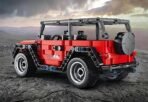1:16 Simulation RC Off-Road Vehicle Building Block Set – Rechargeable DIY Construction Toy with Openable Hood, Doors & Trunk