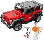 1:16 Simulation RC Off-Road Vehicle Building Block Set – Rechargeable DIY Construction Toy with Openable Hood, Doors & Trunk - Image 2