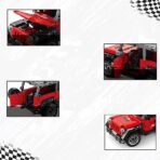 1:16 Simulation RC Off-Road Vehicle Building Block Set – Rechargeable DIY Construction Toy with Openable Hood, Doors & Trunk - Image 4