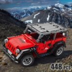 1:16 Simulation RC Off-Road Vehicle Building Block Set – Rechargeable DIY Construction Toy with Openable Hood, Doors & Trunk - Image 5