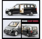 1:24 Mercedes-Benz V-Class VS680 Luxury Die-Cast Model - Remote Controlled Electric Doors, Starlight Ceiling, Sound & Light Effects, Pull-Back Business Van - Image 3