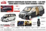 1:24 Mercedes-Benz V-Class VS680 Luxury Die-Cast Model - Remote Controlled Electric Doors, Starlight Ceiling, Sound & Light Effects, Pull-Back Business Van - Image 5