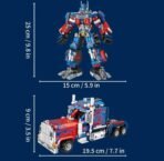 2-in-1 Transformation Building Block Toy – Interchanging Defender Robot and Flame Detail Truck Mech Set (533 Pieces) - Image 6