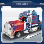 2-in-1 Transformation Building Block Toy – Interchanging Defender Robot and Flame Detail Truck Mech Set (533 Pieces) - Image 8