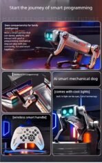 Premium KTRS Enterprise Intelligent RC Robot Dog – AI Programmable Smart Pet with LED Eyes, Interactive Dancing, Educational Modes - Image 6