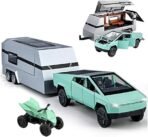 1:24 Tesla Cyber truck with Detachable Caravan – Premium Die-Cast Overlanding Set