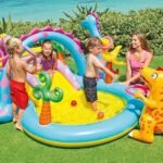 Richtots Premium Intex #57135 Dinoland Inflatable Play Center – Large Kids’ Water Park with Slide, Sprayer, and Games – Ultimate Prehistoric Backyard Adventure