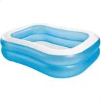 Richtots Premium Intex #57180 Swim Center Family Pool – 10ft Rectangular Inflatable Lounge Pool – Extra-Wide Double-Ring Sidewalls for Premium Backyard Relaxation