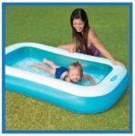 Richtots Premium Intex #57403 Rectangular Inflatable Baby Pool – Soft Padded Air-Cushioned Floor for Safety – Durable Double-Ring Sidewalls for Toddler Water Play & Backyard Fun - Image 3