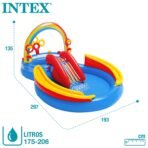 Richtots Premium Intex #57453 Rainbow Ring Play Center – Large Inflatable Kids' Water Park with Slide and Sprayer – Vibrant Backyard Fun - Image 2