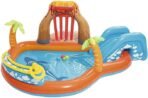 Richtots Premium Bestway #53160 Lava Lagoon Inflatable Play Center – Mega Water Park with Volcano Sprayer, Water Slide, and Ring Toss – Summer Fun Backyard Pool for Kids & Toddlers - Image 2