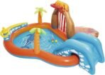 Richtots Premium Bestway #53160 Lava Lagoon Inflatable Play Center – Mega Water Park with Volcano Sprayer, Water Slide, and Ring Toss – Summer Fun Backyard Pool for Kids & Toddlers - Image 4