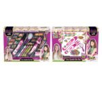 Richtots Premium 2-in-1 Double The Fun Hair Styling Studio, DIY Automatic Hair Braider & Beader Kit with Color Gradient Accessories, Creative Fashion Craft Set for Girls Ages 5+