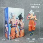 Richtots Premium 9-Inch Ultra Instinct Goku Action Figure – Large Scale Dragon Ball Super Collectible – Silver Hair Mastered Form with Aura Detail – High-End Anime Toy for Fans - Image 3
