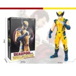Richtots Premium Wolverine Action Figure, Super Hero Series Collectible Doll, Iconic Yellow and Blue Suit Design with Extended Adamantium Claws, Ideal Birthday Gift for Marvel Fans and Kids