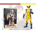Richtots Premium Wolverine Action Figure, Super Hero Series Collectible Doll, Iconic Yellow and Blue Suit Design with Extended Adamantium Claws, Ideal Birthday Gift for Marvel Fans and Kids