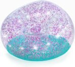 Richtots Premium Bestway Glitter Dream Inflatable Air Chair – Sparkling Transparent Lounge Seat for Kids & Teens – Portable Blow-Up Bean Bag for Indoor & Outdoor Use