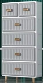 Richtots Premium Storage drawers 6 drawers Green/white/grey - Image 2