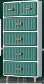 Richtots Premium Storage drawers 6 drawers Green/white/grey - Image 3