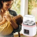 Premium Baby Bottle Warmer,8-in-1 Baby Bottle Sterilizer, Quick Bottle Warmer, Baby Milk Bottle Warmer, Quick Baby Food Warmer and Defrost, BPA Free Baby Food Heater with LCD Display (8in1 MULTICOLOR) - Image 2