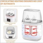 Premium Baby Bottle Warmer,8-in-1 Baby Bottle Sterilizer, Quick Bottle Warmer, Baby Milk Bottle Warmer, Quick Baby Food Warmer and Defrost, BPA Free Baby Food Heater with LCD Display (8in1 MULTICOLOR) - Image 4