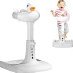 Premium Baby Bath Tub with Stand Hug Bath Tower for Standing Up Themselves, 6-36 Months Toddler Shower Stand Support, Free Mother Hands, Easy Setup, Safe Design, Adjustable Size (Grey)