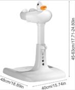 Premium Baby Bath Tub with Stand Hug Bath Tower for Standing Up Themselves, 6-36 Months Toddler Shower Stand Support, Free Mother Hands, Easy Setup, Safe Design, Adjustable Size (Grey) - Image 2