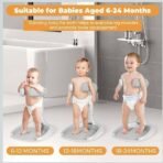 Premium Baby Bath Tub with Stand Hug Bath Tower for Standing Up Themselves, 6-36 Months Toddler Shower Stand Support, Free Mother Hands, Easy Setup, Safe Design, Adjustable Size (Grey) - Image 4