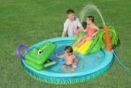 Richtots Premium Bestway #53166 Crocodile Cove Inflatable Play Center – 8ft Kids Splash Pool with Water Slide, Sprayer, and Fishing Game - Image 2