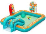 Richtots Premium Bestway #53164 Retro Groove Inflatable Play Center – 6ft 4in Kids Splash Pool with Slide, Sprayer, and Interactive Ball Games - Image 3