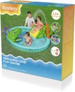 Richtots Premium Bestway #53166 Crocodile Cove Inflatable Play Center – 8ft Kids Splash Pool with Water Slide, Sprayer, and Fishing Game - Image 4