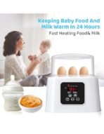 Premium 2-in-1 Baby Bottle Warmer & Sterilizer – Fast Heating, Precise Temperature Control, LCD Display, Large Capacity with Pliers and Brush - Bottles not Included, Baby Food Formula Heater - Image 6