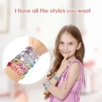 Richtots Premium 2-in-1 DIY Jewelry Creator Kit, Friendship Bracelet Making Set with 6 Message Bands and 2 Charm Bracelets, Personalized Beads and Charms, Creative Craft Gift for Girls Ages 5+ - Image 2
