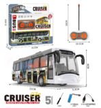 Remote Control City Bus Cruiser - 1:32 Scale 5-Channel RC Toy Car for Kids