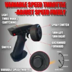 Smart 4WD Drift & Spray RC Racer – Professional 2.4GHz Remote Control Car with Interchangeable Tires & Neon Lighting - Image 4