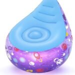 Richtots Premium Bestway #75122 Astro Glow LED Air Chair – Inflatable Light-Up Bean Bag Chair for Kids – Space-Themed Indoor & Outdoor Portable Lounge Seat