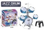 Richtots Premium Kids Jazz Drum Set with Light & Music, 5-Drum Play Center including Bass Drum, Tom-Toms, Cymbal, and Stool, Interactive Educational Musical Toy for Toddlers and Children Ages 3+