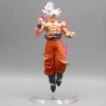 Richtots Premium 9-Inch Ultra Instinct Goku Action Figure – Large Scale Dragon Ball Super Collectible – Silver Hair Mastered Form with Aura Detail – High-End Anime Toy for Fans