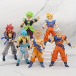 Richtots Premium Dragon Ball Super Action Figure Set – 6-Piece Ultimate Warrior Collection – Highly Detailed Goku, Broly & Gogeta PVC Figures – Anime Collectible for Fans and Kids