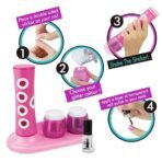 Richtots Premium 2-in-1 Nail Art Studio, DIY Glitter Nail Design Kit with Shake Shaker Tool and Dual-Function Art Pens, Creative Beauty Gift for Girls Ages 5+ - Image 2