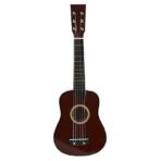 Richtots Premium Small-Size Wooden Acoustic Guitar for Beginners, 4-String Educational Musical Instrument Toy for Kids, Classic Brown Finish, Ideal Birthday Gift for Toddlers & Aspiring Musicians