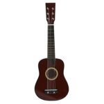 Richtots Premium Small-Size Wooden Acoustic Guitar for Beginners, 4-String Educational Musical Instrument Toy for Kids, Classic Brown Finish, Ideal Birthday Gift for Toddlers & Aspiring Musicians