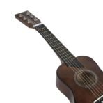 Richtots Premium Small-Size Wooden Acoustic Guitar for Beginners, 4-String Educational Musical Instrument Toy for Kids, Classic Brown Finish, Ideal Birthday Gift for Toddlers & Aspiring Musicians - Image 4