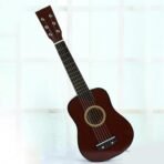 Richtots Premium Small-Size Wooden Acoustic Guitar for Beginners, 4-String Educational Musical Instrument Toy for Kids, Classic Brown Finish, Ideal Birthday Gift for Toddlers & Aspiring Musicians - Image 5