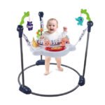 Richtots Premium Smart Multi-Use Baby Bouncing Jumper – 360° Swivel Activity Center with Musical Toy Station and Hanging Sensory Toys for Infants 4M+