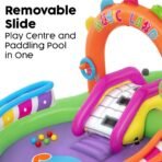 Richtots Premium Bestway #53117 Music Land Inflatable Play Center – Interactive Kids Pool with Piano Slide, Sprayer Arch, and Ball Pit – Multi-Activity Backyard Water Park for Toddlers - Image 6