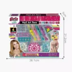 Richtots Premium 2-in-1 Nail Art Pens & Beauty Studio, DIY Creative Manicure Set with 4 Dual-Tip Paint Pens, Stickers, and Appliques, Healthy & Non-Toxic Craft Gift for Girls - Image 3