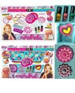 richtots Premium 2 in 1 Hair Beads & Nail Art Kit (Pink) - Image 6